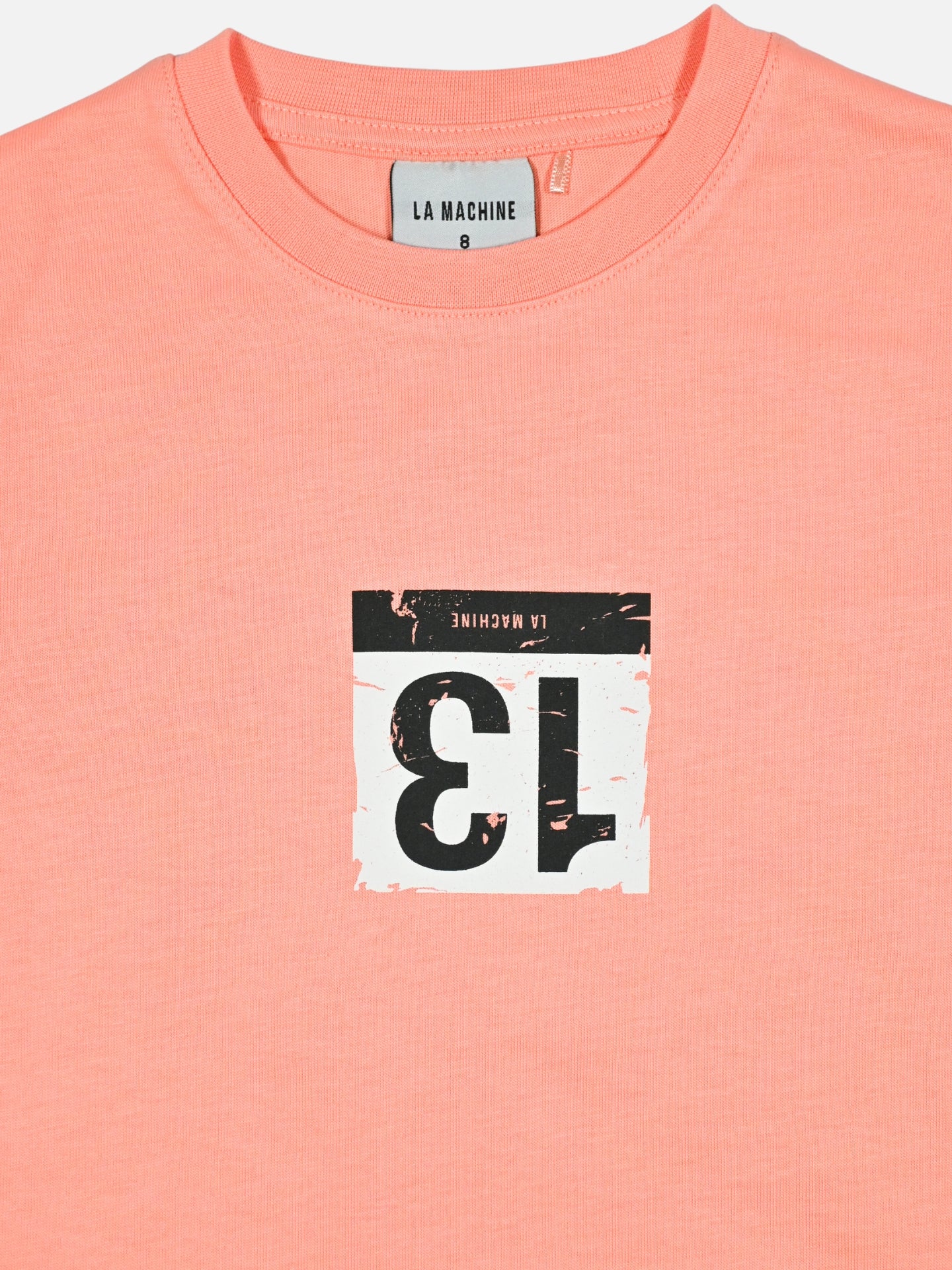 Detail view of the Petit - Bib 13 - T-shirt by La Machine Cycle Club.