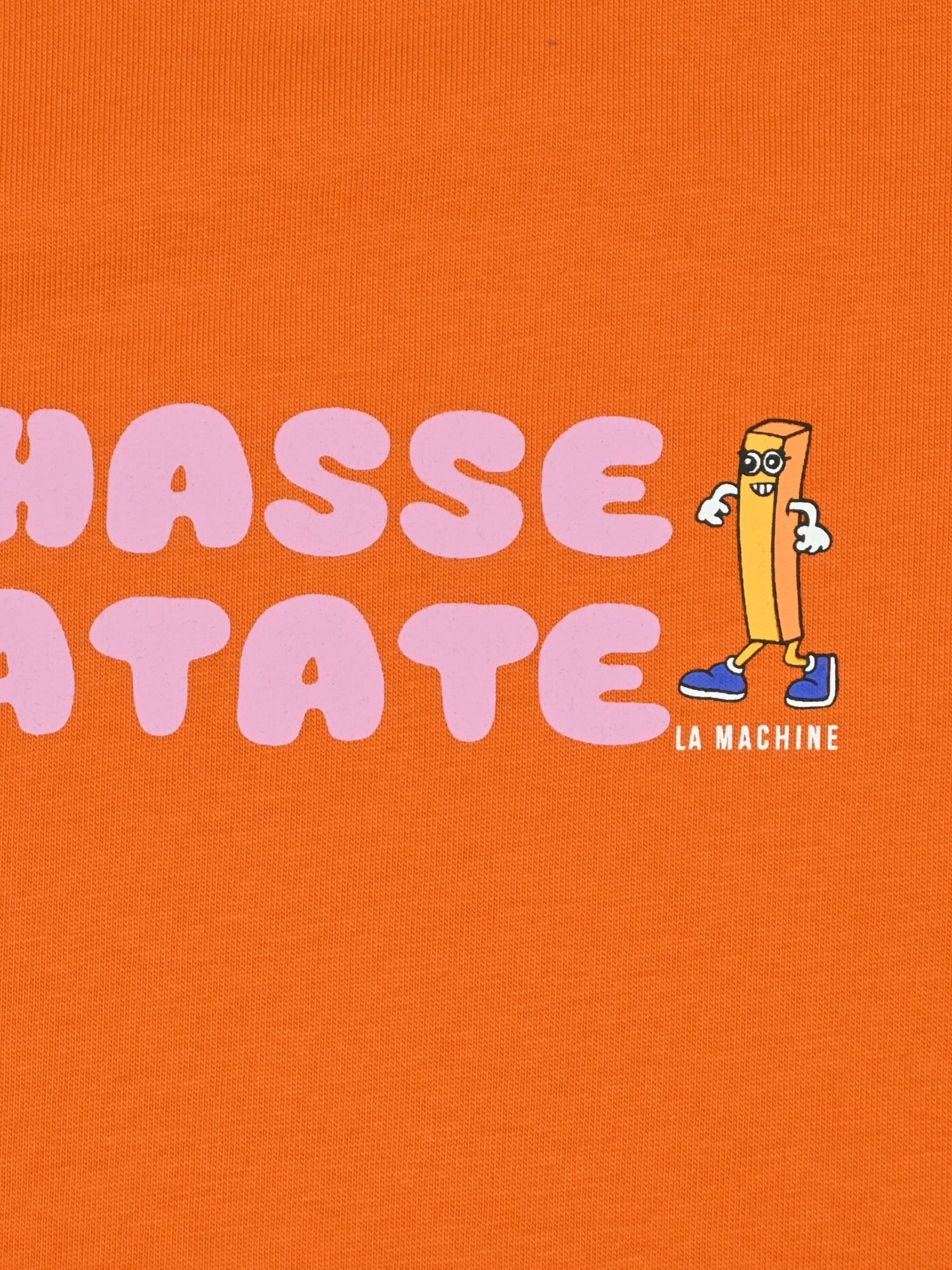 Detail view of the Petit - Chasse Patate - T-shirt by La Machine Cycle Club.
