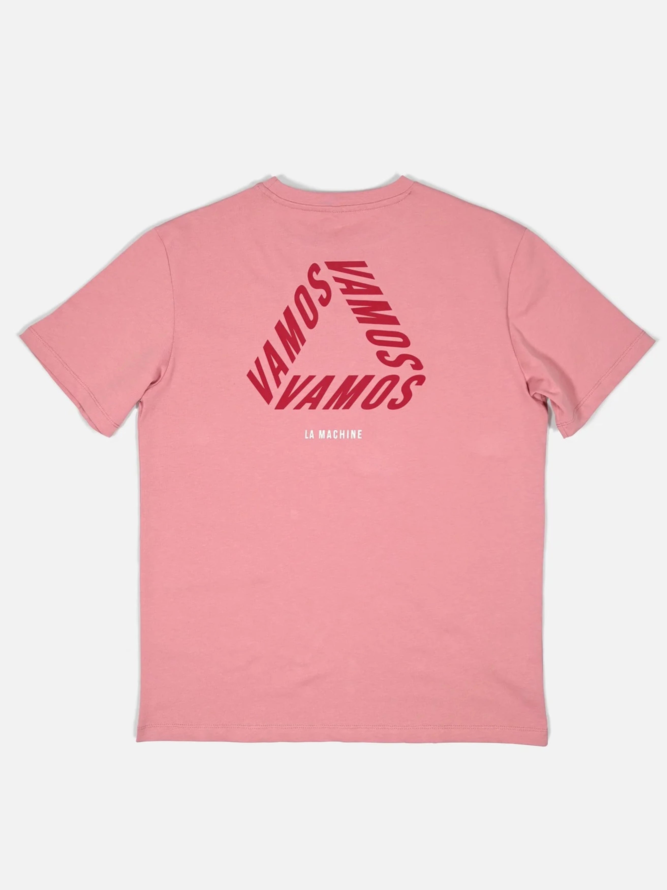 Detail view of the Vamos - Loose Fit - Vuelta a España T-shirt by La Machine Cycle Club.