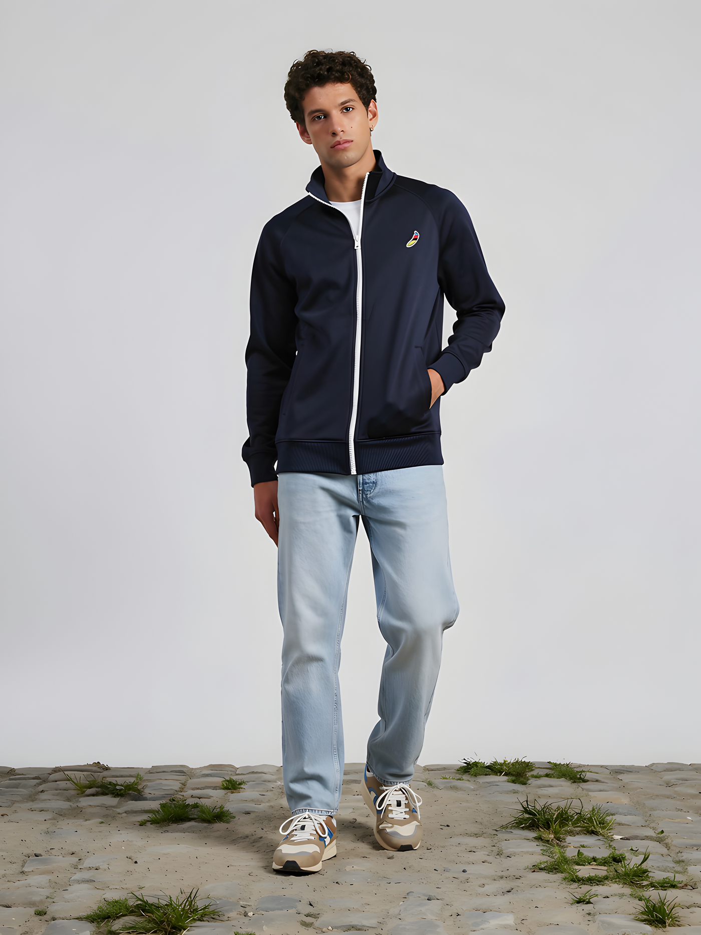 Food of Champions - Track Jacket - Dark Navy