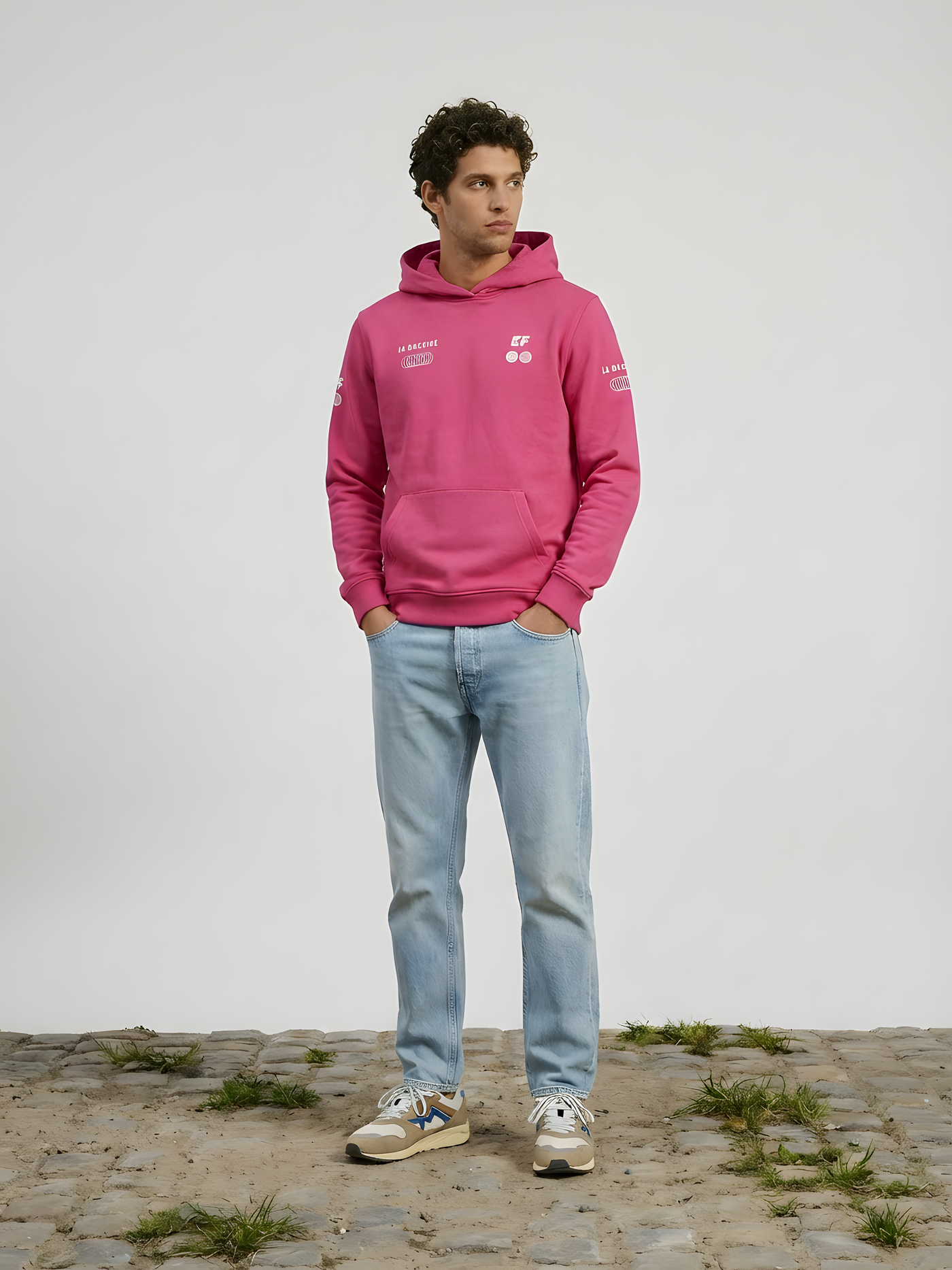 La Machine X EF Pro Cycling - Globe Hoodie - Pink
