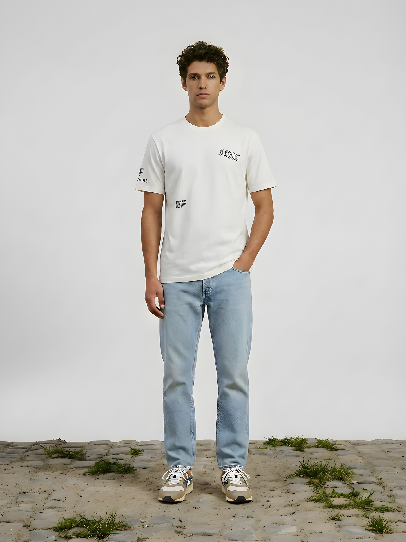 La Machine X EF Pro Cycling - Carroussel T-shirt - Off-White