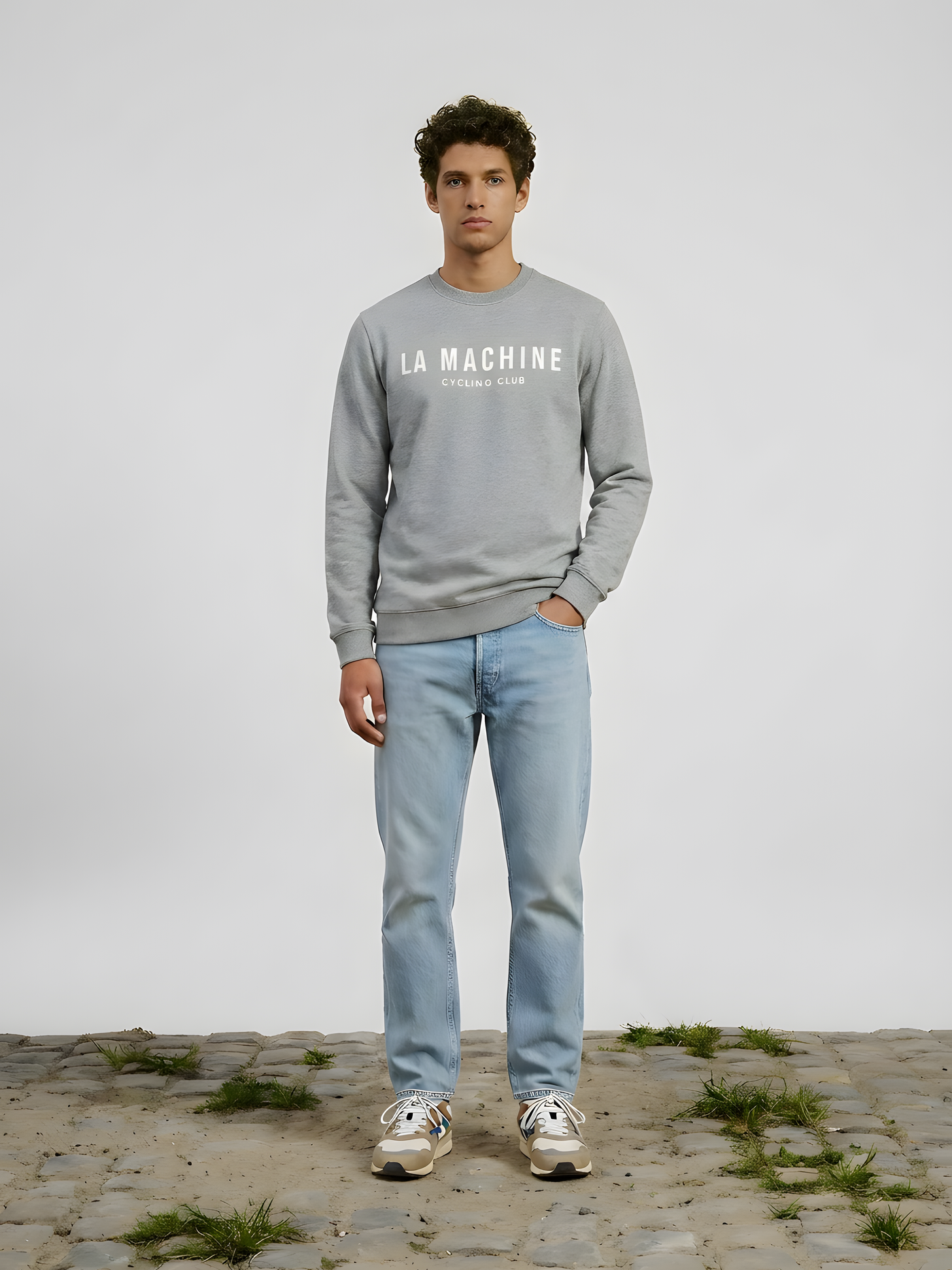 La Machine Club Line - Sweatshirt - Grey Melange