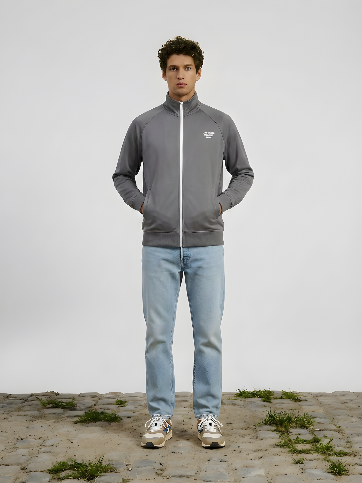 Coffee Ride Winners Club - Track Jacket - Steel Grey